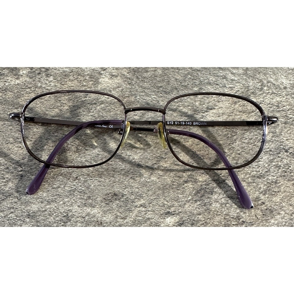 Santa Ana S12 Brown Metal Oval Eyeglasses Frames 51-19-140mm G7